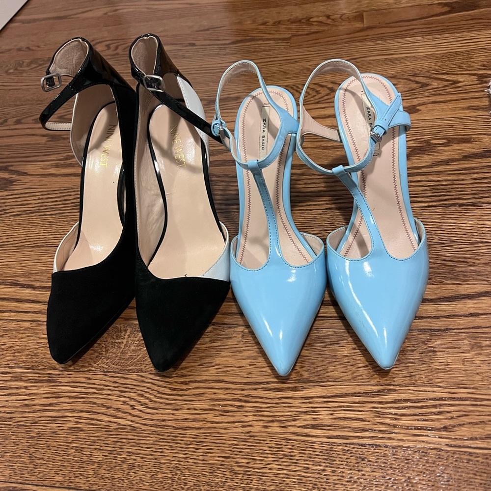 High heels Zara and Nine West